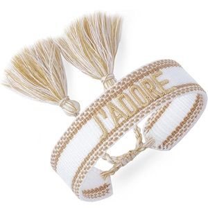 Knitted Word Adjustable Bracelet NEVER WORN!